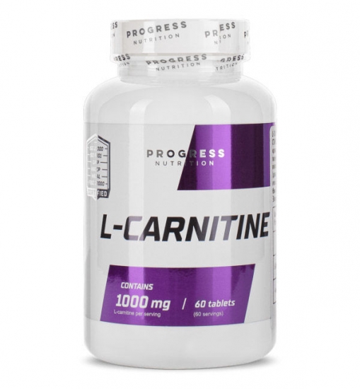 L-Carnitine 1000mg 60 Tabs, Progress Nutrition фото