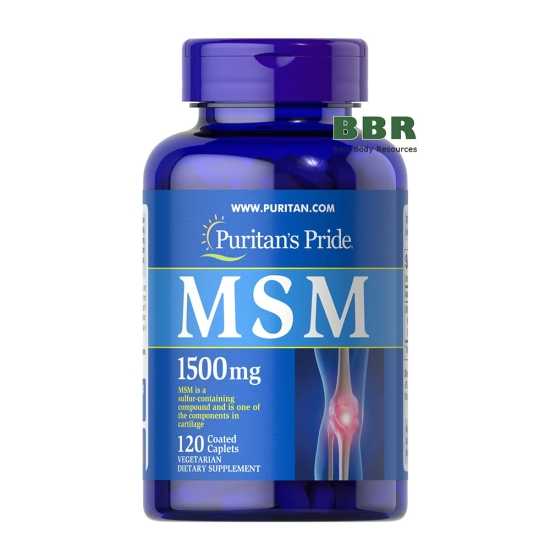 MSM 1500mg 120 Tabs, Puritans Pride фото