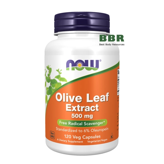 Olive Leaf Extract 500mg 120 Veg Caps, NOW Foods фото