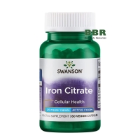 Iron Citrate 25mg 60 Veg Caps, Swanson