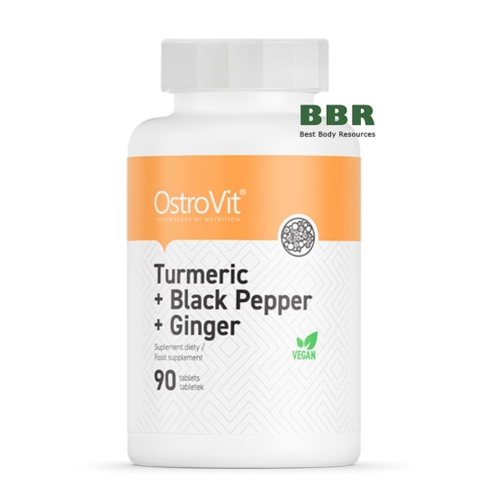 Turmeric+Black Pepper+Ginger 90 Tabs, OstroVit фото