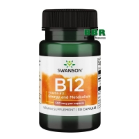 Vitamin B12 500mcg 30 Caps, Swanson (Caps)