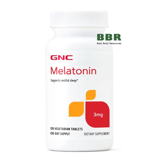 Melatonin 3mg, 120 Tabs, GNC картинка Melatonin 3mg, 120 Tabs, GNC фото