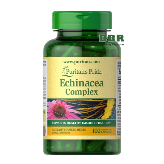 Echinacea Complex 450mg 100 Caps, Puritans Pride фото