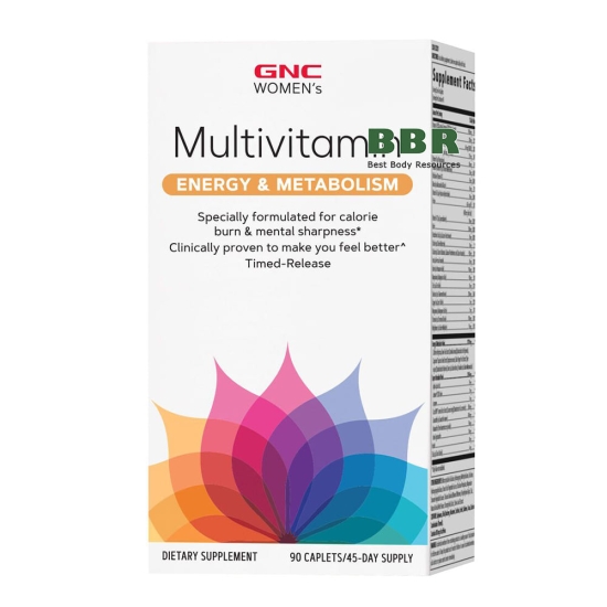 Womens Multivitamin Energy & Metabolism 90 Tabs, GNC картинка Womens Multivitamin Energy & Metabolism 90 Tabs, GNC фото