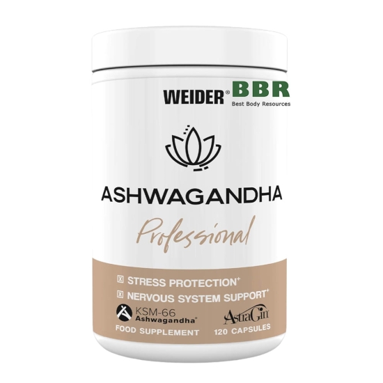 Ashwagandha Professional 120 Caps, Weider фото