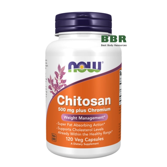 Chitosan 500mg plus Chromium 120 Veg Caps, NOW Foods фото