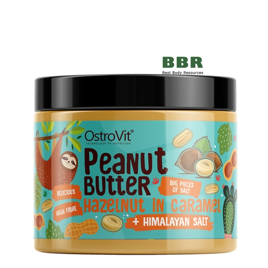 Peanut Butter plus Hazelnuts in Caramel 500g, OstroVit фото