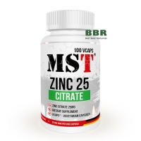 Zinc Citrate 25mg 100 Caps, MST