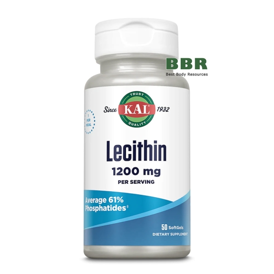 Lecithin 1200mg 50 Softgels, KAL фото