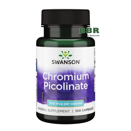 Chromium Picolinate 200mcg 100 Caps, Swanson фото