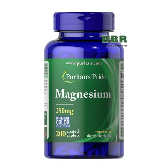Magnesium 250mg 200 Tabs, Puritans Pride картинка Magnesium 250mg 200 Tabs, Puritans Pride фото