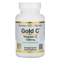 Gold Vitamin C 1000mg 60 Veg Caps, California GOLD Nutrition