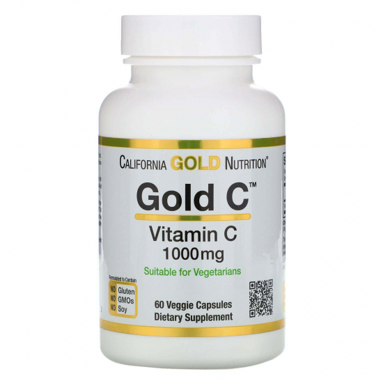 Gold Vitamin C 1000mg 60 Veg Caps, California GOLD Nutrition фото