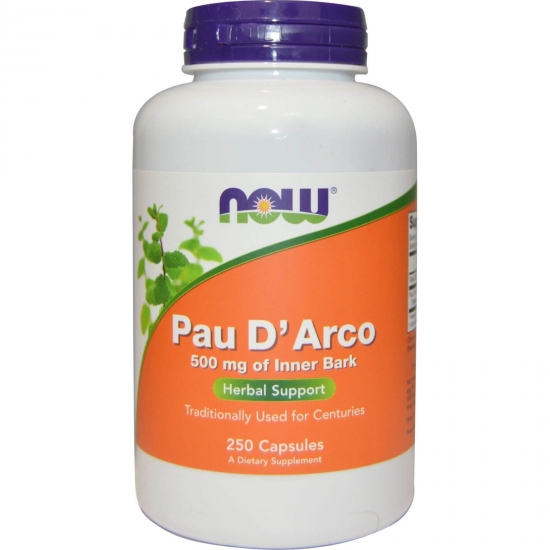 Pau D Arco 500mg 250 Veg Caps, NOW Foods картинка Pau D Arco 500mg 250 Veg Caps, NOW Foods фото