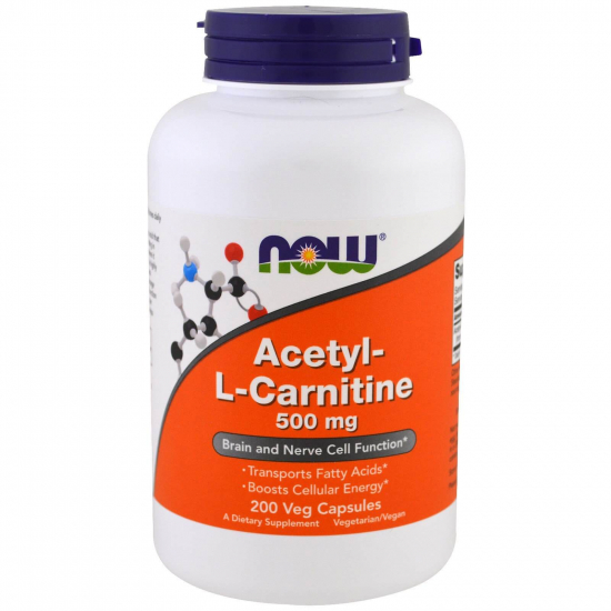 Acetyl L-Carnitine 500mg 50 Veg Caps, NOW Foods фото