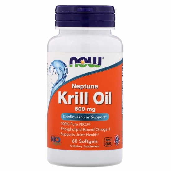 Krill Oil 500mg 60 Softgels, NOW Foods картинка Krill Oil 500mg 60 Softgels, NOW Foods фото