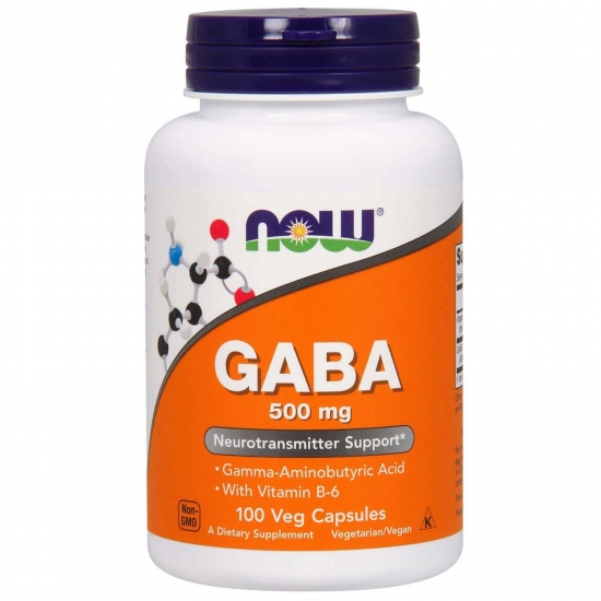 GABA 500mg 100 Caps, NOW Foods фото