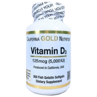 Vitamin D3 5000iu 360 Fish Softgels, California GOLD Nutrition