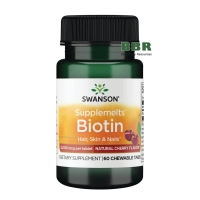 Biotin 5000mcg 60 Chewable Tabs, Swanson