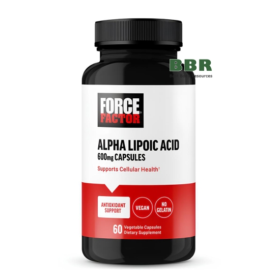 Alpha Lipoic Acid 600mg 60 Veg Caps, Force Factor картинка Alpha Lipoic Acid 600mg 60 Veg Caps, Force Factor фото
