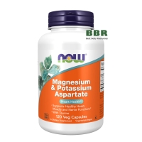 Magnesium & Potassium Aspartate 120 Veg Caps, NOW Foods