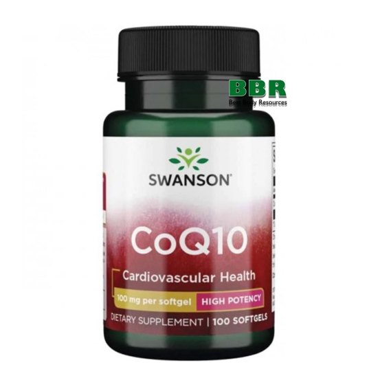 CoQ10 High Potency 100mg 100 Softgels, Swanson фото