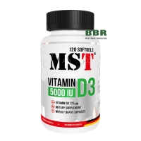 Vitamin D3 5000iu 120 Softgels, MST