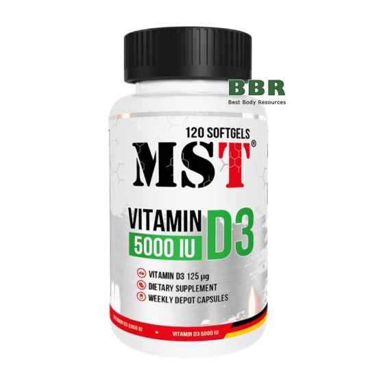 Vitamin D3 5000iu 120 Softgels, MST картинка Vitamin D3 5000iu 120 Softgels, MST фото
