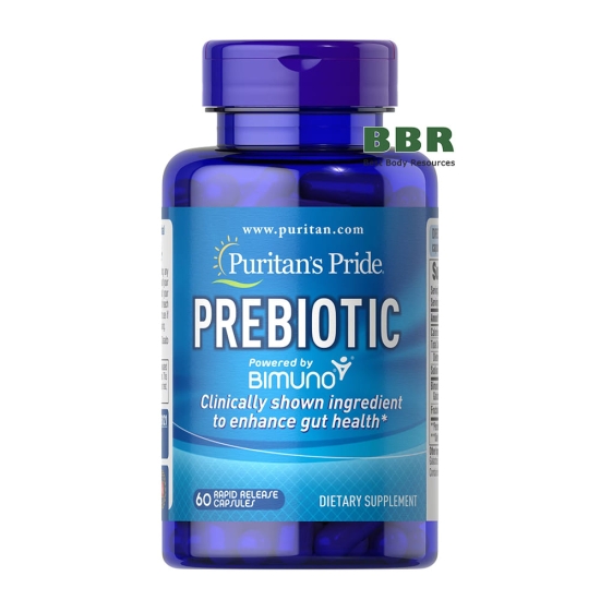 Prebiotic 60 Caps, Puritans Pride фото