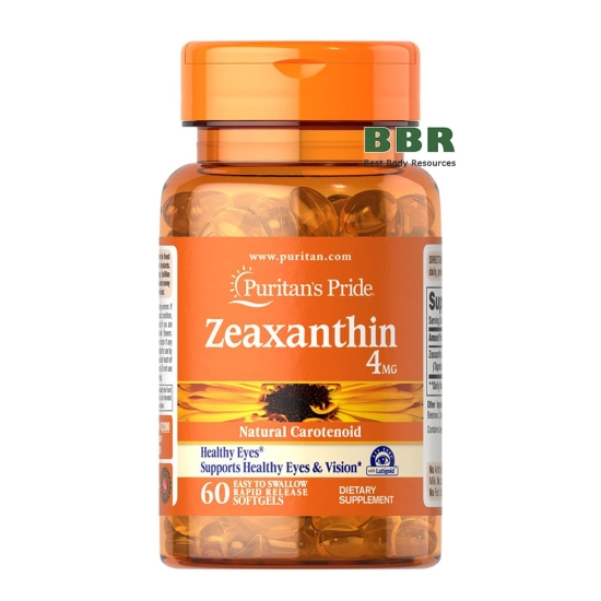 Zeaxanthin 4mg 60 Softgels, Puritans Pride фото
