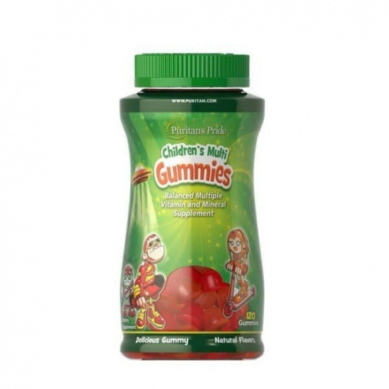 Childrens Multivitamins and Minerals 120 Gummies, Puritans Pride фото