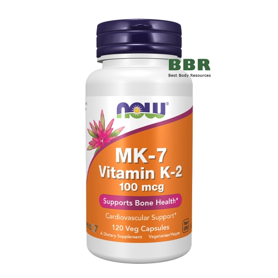 MK-7 Vitamin K-2 100mcg 120 Veg Caps, NOW Foods фото