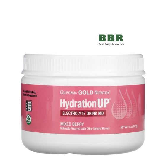 HydrationUP Electrolyte Drink Mix 227g, California GOLD Nutrition фото