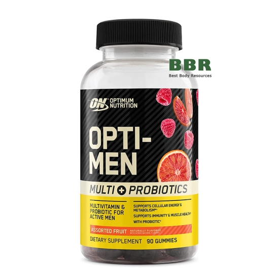 Opti Men Multi plus Probiotics 90 Gummies, Optimum Nutrition фото
