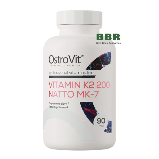 Vitamin K2 200 NATTO MK-7 90 Tabs, OstroVit картинка Vitamin K2 200 NATTO MK-7 90 Tabs, OstroVit фото