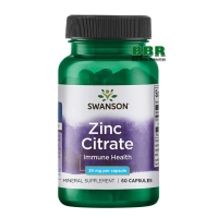 Zinc Citrate 30mg 60 Caps, Swanson