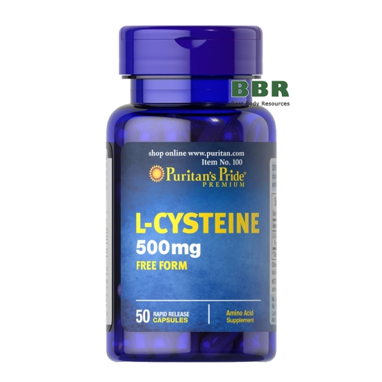 L-Cysteine 500mg Free Form 50 Caps, Puritans Pride фото