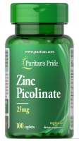 Zinc Picolinate 25mg 100 Tabs, Puritans Pride
