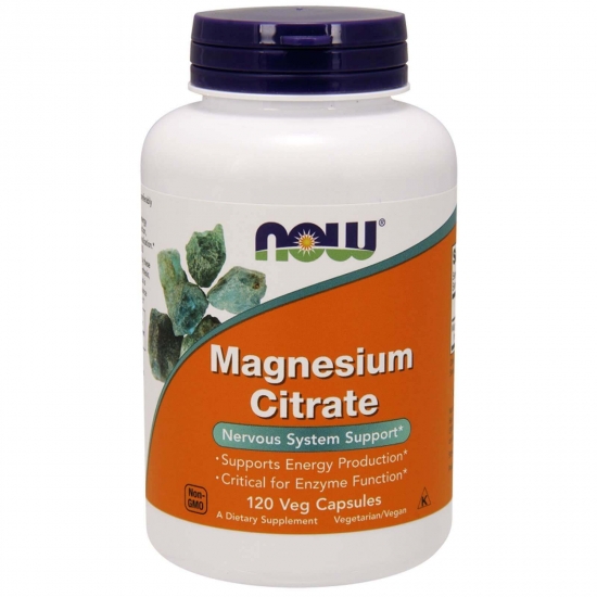 Magnesium Citrate 120 Veg Caps, NOW Foods картинка Magnesium Citrate 120 Veg Caps, NOW Foods фото