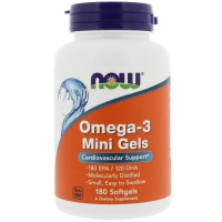 Omega-3 Mini Gels 90 Softgels, NOW Foods