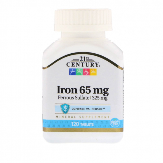 Iron 65mg 120tab, 21st Century фото