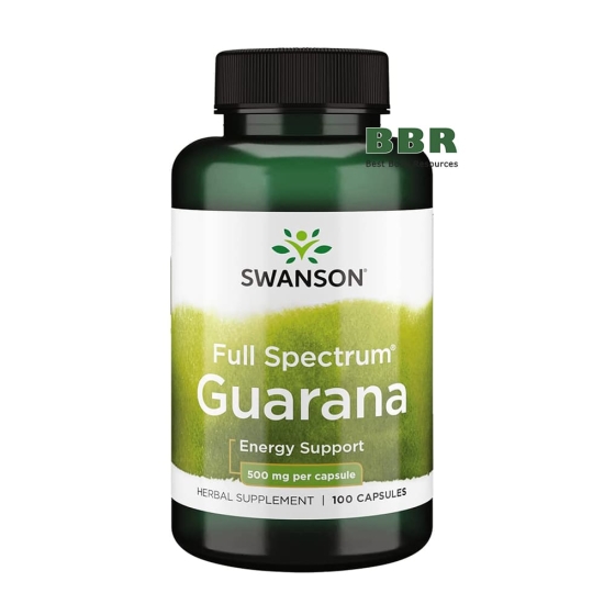 Full Spectrum Guarana 500mg 100 Caps, Swanson фото