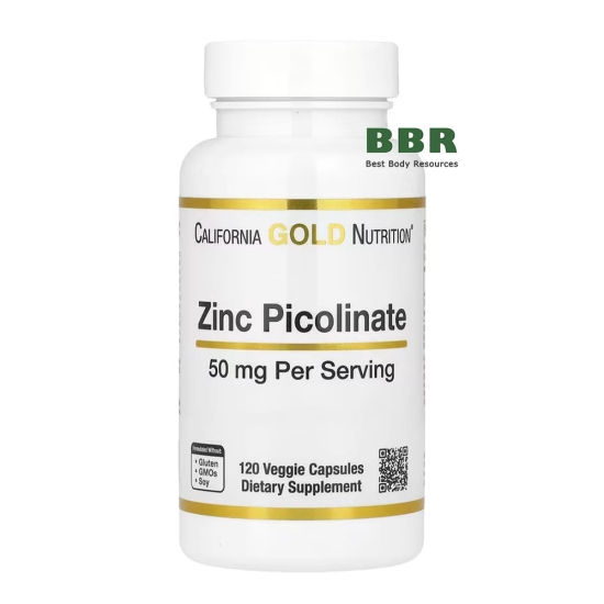 Zinc Picolinate 50mg 120 Caps, California GOLD Nutrition фото