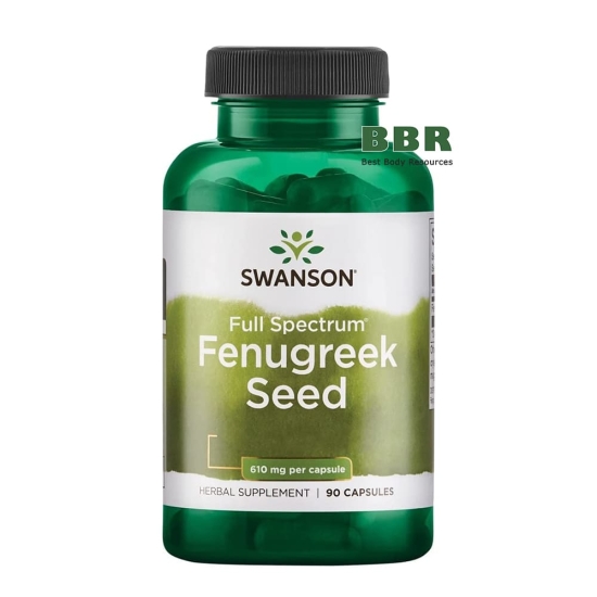 Fenugreek Seed 610mg 90 Caps, Swanson фото