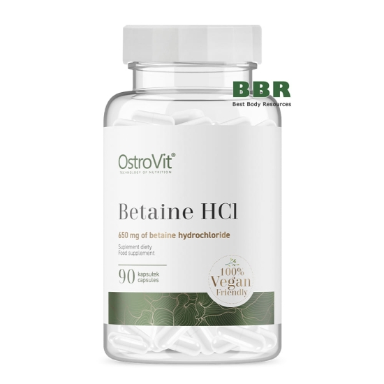 Betaine HCL 650mg 90 Caps, OstroVit фото