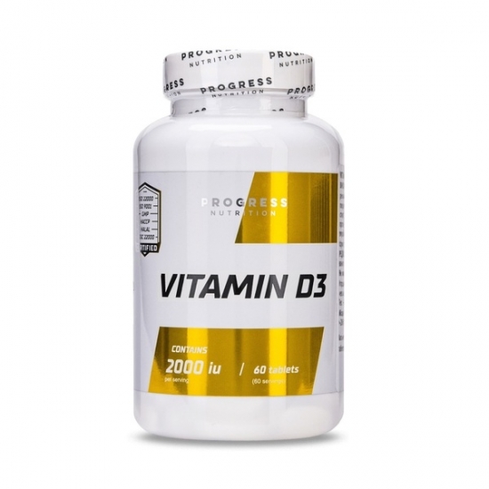 Vitamin D3 2000iu 60 Tabs, Progress Nutrition фото