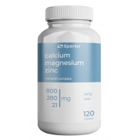 Calcium Magnesium Zinc 120 Tabs, Sporter