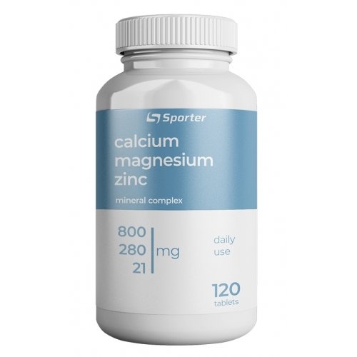Calcium Magnesium Zinc 120 Tabs, Sporter фото