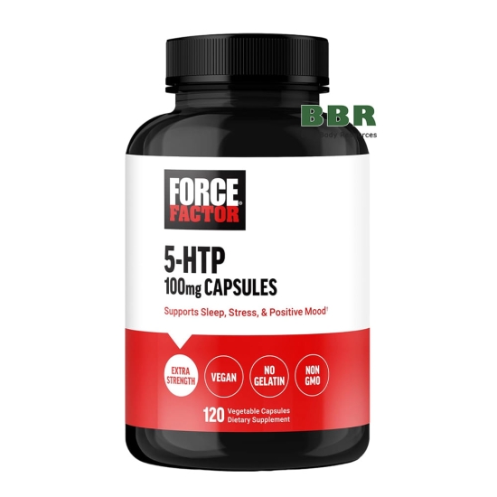 5-HTP 100mg 120 Veg Caps, Force Factor картинка 5-HTP 100mg 120 Veg Caps, Force Factor фото